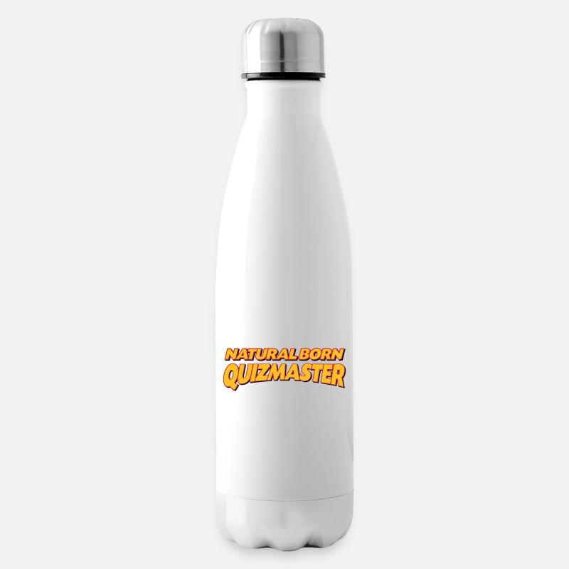 Natural born quizmaster 3col - Insulated Water Bottle - white