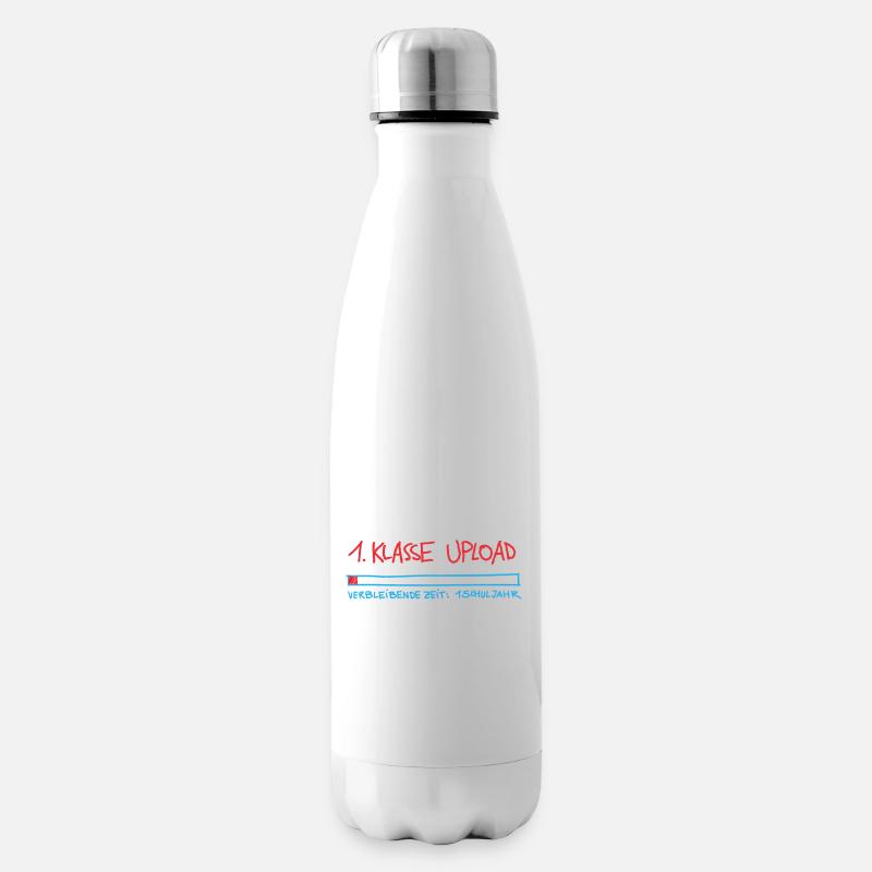 Erste Klasse Upload - Isolierflasche - Weiß