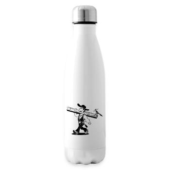 Carpenter Cartoon - Insulated Water Bottle - white - Right