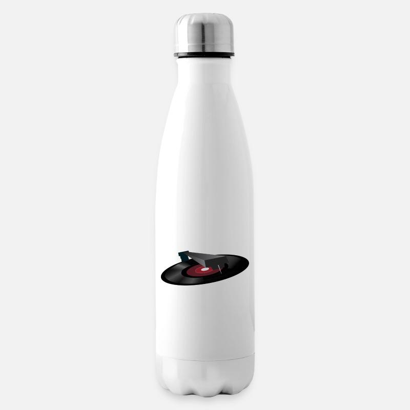 disque vinyle - Bouteille isotherme - blanc