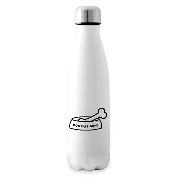 Dog Eats Bone - Brand Logo - Isolierflasche - Weiß - Rechts