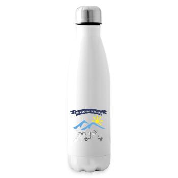 caravan is calling - Isolierflasche - Weiß - Rechts