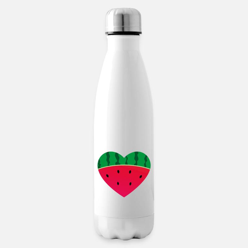 Melon Heart - Insulated Water Bottle - white