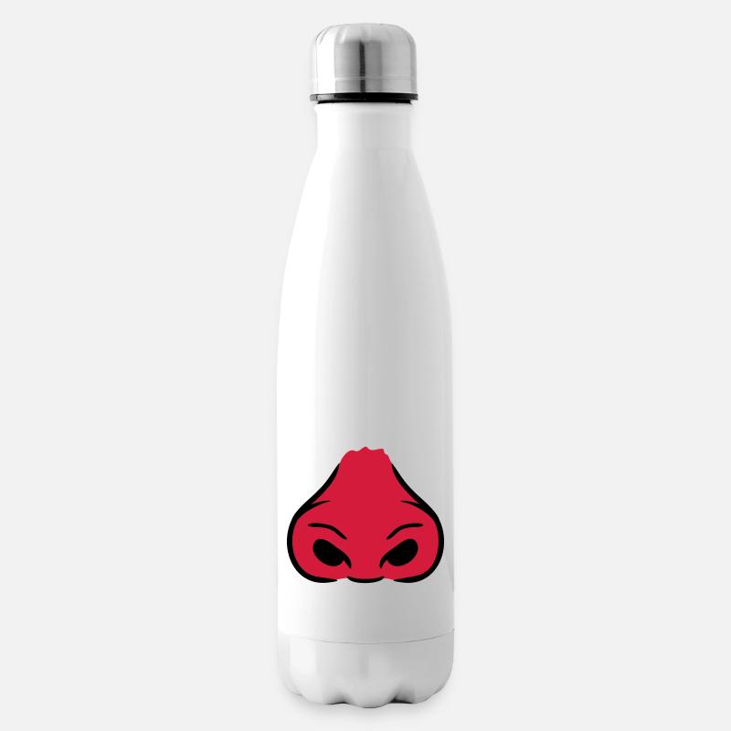 Nez rouge des grosses narines - Bouteille isotherme - blanc