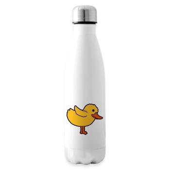 Cartoon duck cute chick - Insulated Water Bottle - white - Right