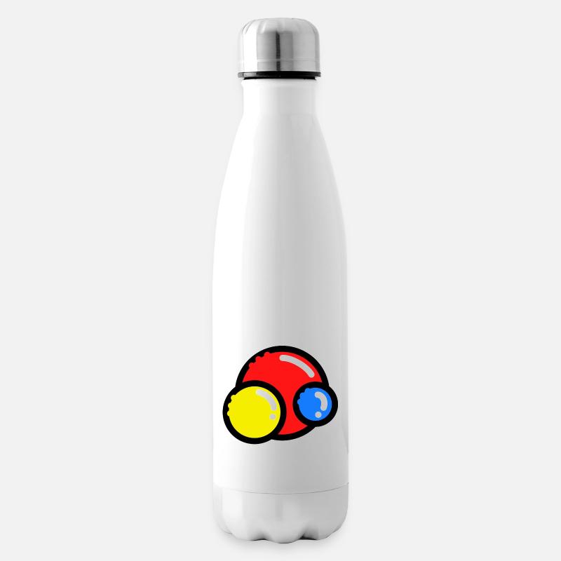 Boules colorées | - Bouteille isotherme - blanc