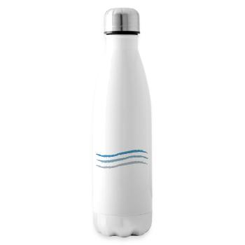 3 lignes sales vague bleue à grise - Bouteille isotherme - blanc - Droite