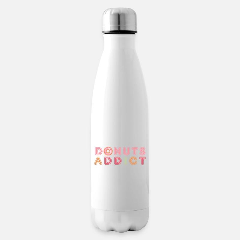 Donuts addict love - Bouteille isotherme - blanc
