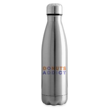 Donuts addict purple - Bouteille isotherme - argent clair - Droite