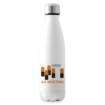 AA Meeting Batteries - Insulated Water Bottle - white - Right