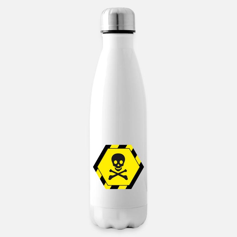 Totenkopf - Isolierflasche - Weiß
