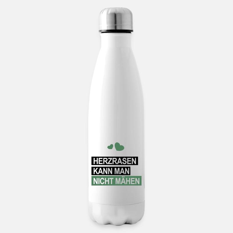 Herzrasen - Isolierflasche - Weiß