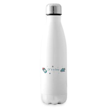 It's a Boy Baby Geburt Junge Design - Isolierflasche - Weiß - Rechts