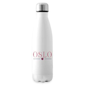 Oslo, Norway Style Design T-Shirt - Insulated Water Bottle - white - Right