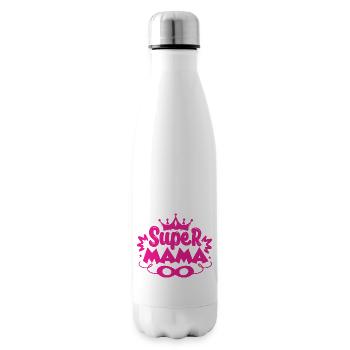 Super maman - Bouteille isotherme - blanc - Droite