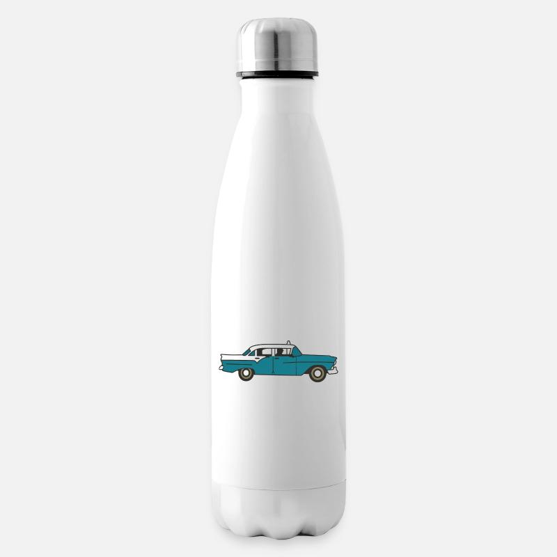 Kubanisches Oldtimer-Auto - Isolierflasche - Weiß