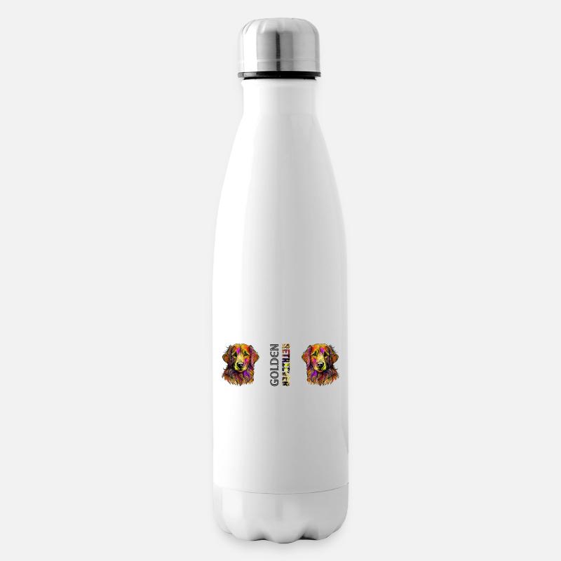 Golden Retriever - Isolierflasche - Weiß