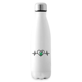 Bubble Tea Heart Boba Drink Sweet Trend - Insulated Water Bottle - white - Right
