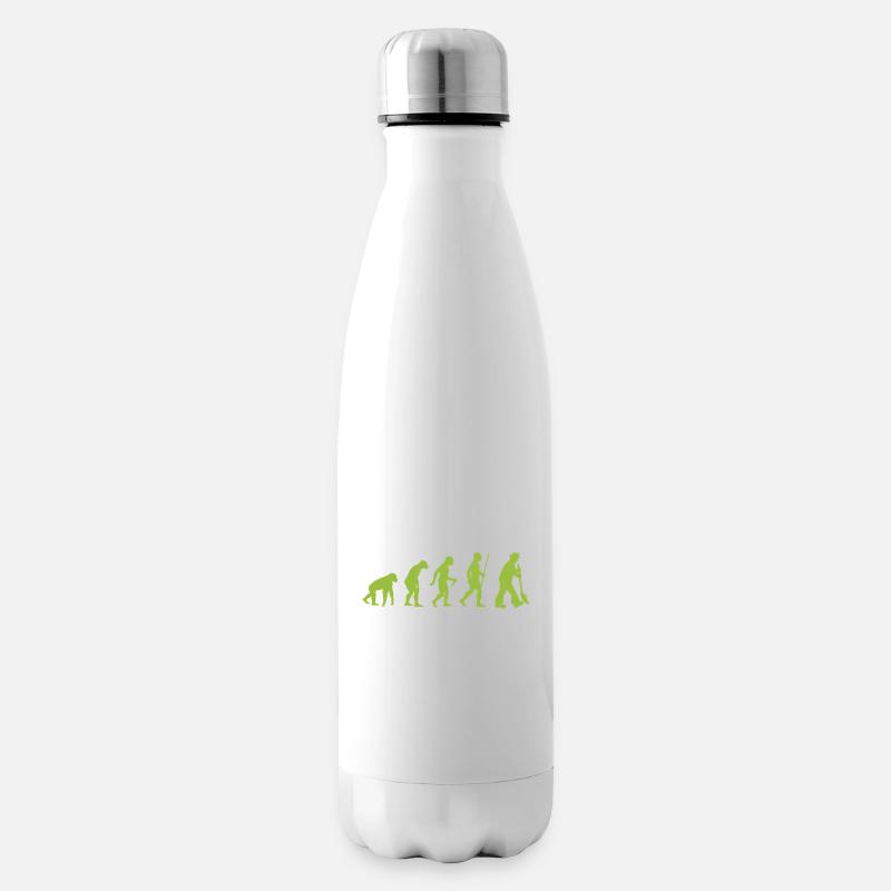 Evolution - vom Urmensch zum Gartenfreund - Isolierflasche - Weiß
