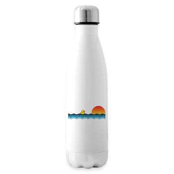 Vintage Rubber Duck Retro Duck Lover Duckie - Insulated Water Bottle - white - Right