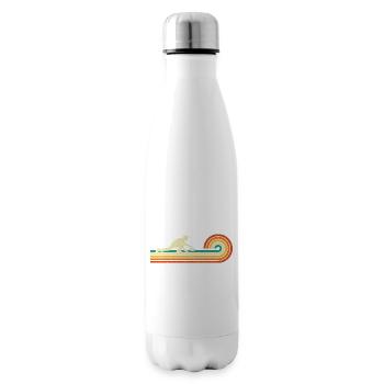 Retro Curler Sliding Curling Wintersport - Isolierflasche - Weiß - Rechts