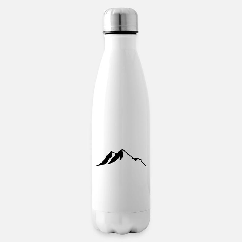 Berge - Isolierflasche - Weiß