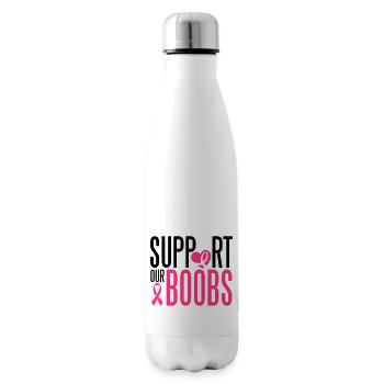 Support our boobs - Isolierflasche - Weiß - Rechts