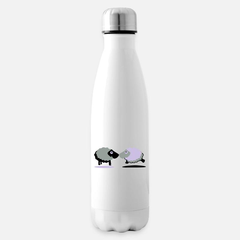 Schafe - Isolierflasche - Weiß