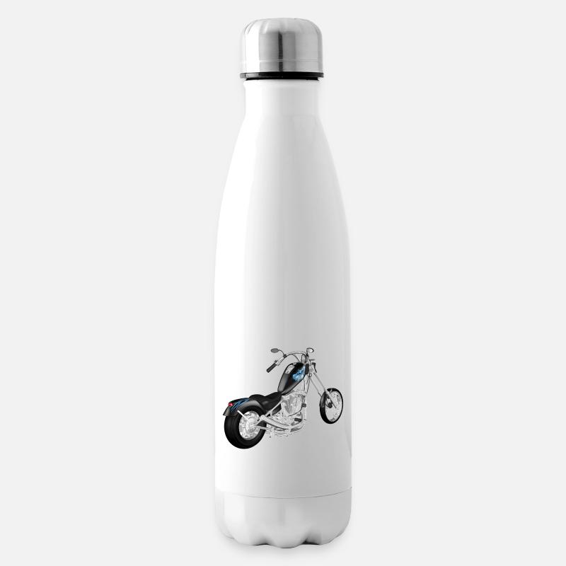 Motorrad - Isolierflasche - Weiß
