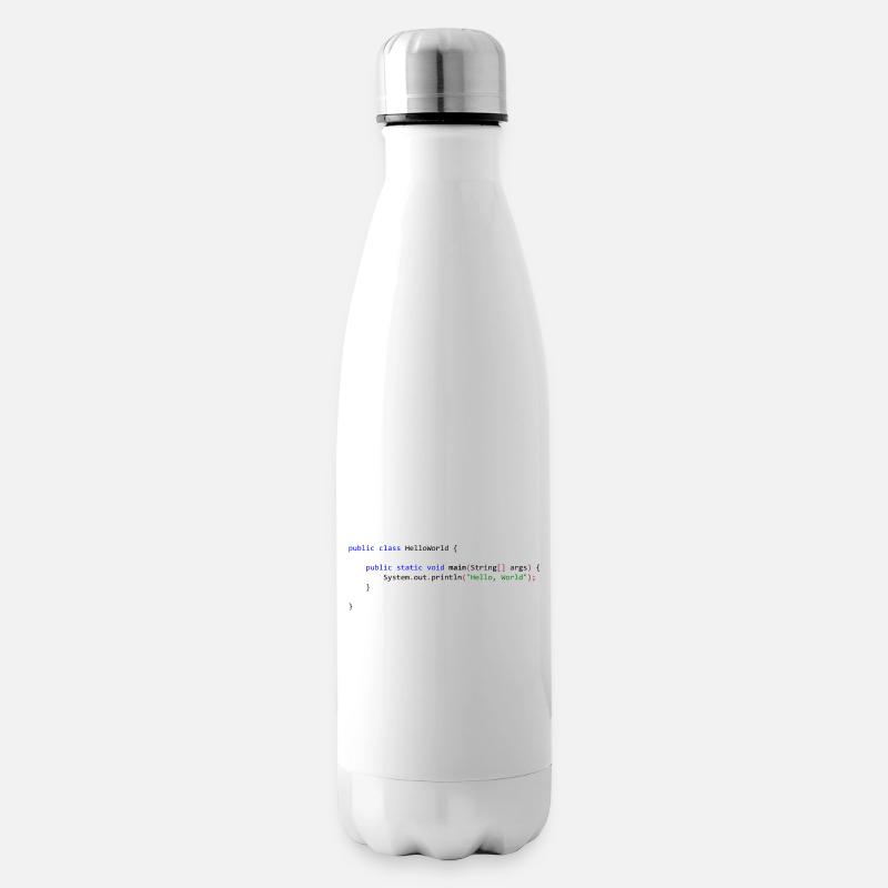 Hello World in Java - Isolierflasche - Weiß