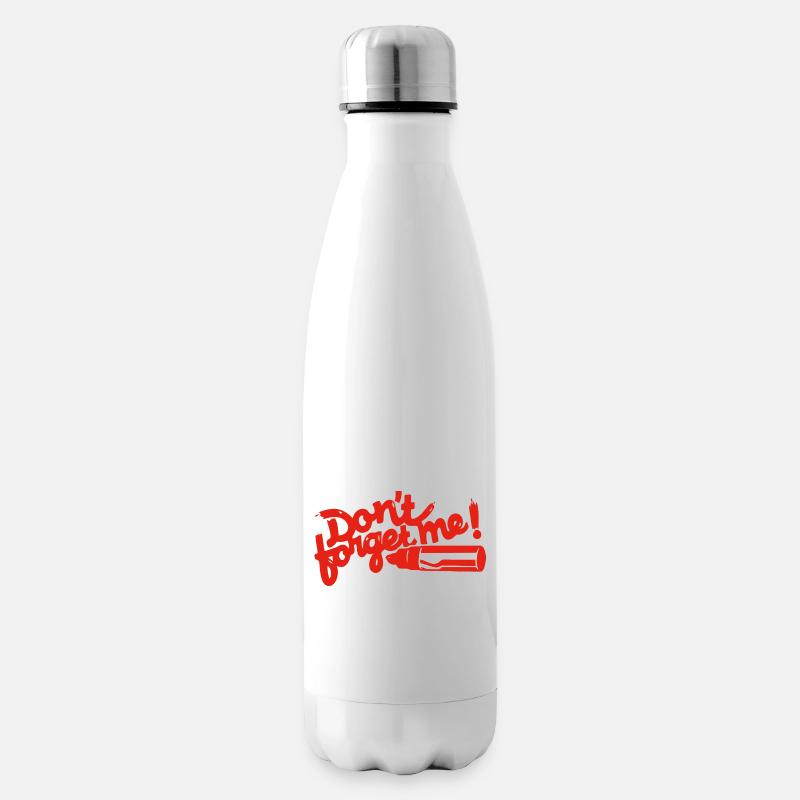 Please don't forget - Don't forget me - Insulated Water Bottle - white