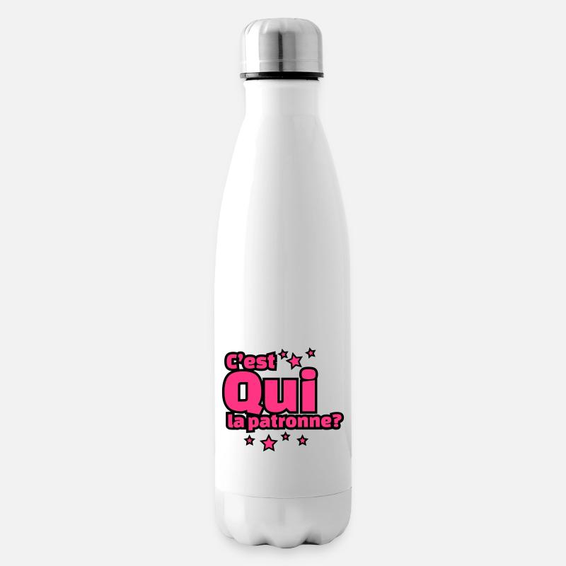 C'EST QUI LA PATRONNE? - Bouteille isotherme - blanc