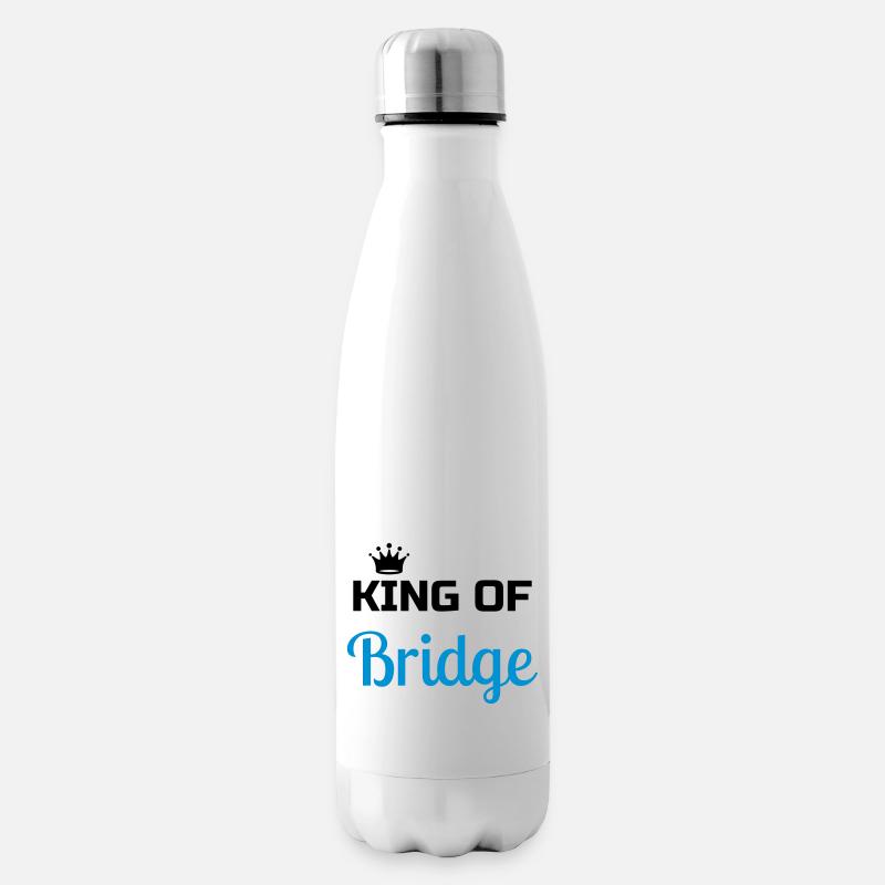 bridge / bridgeur / bridgeuse / cartes - Bouteille isotherme - blanc