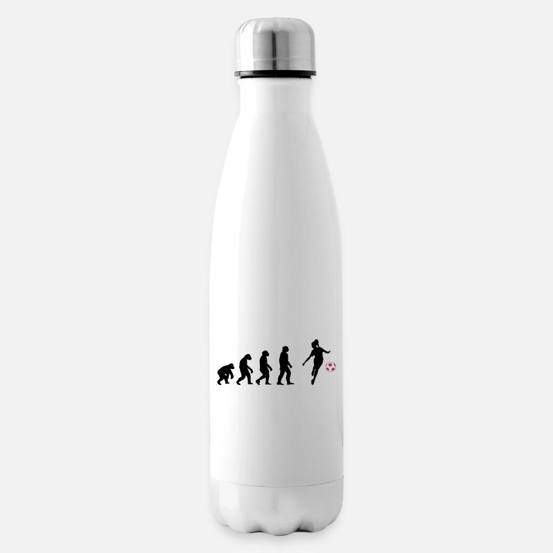 Evolution Footballer - Insulated Water Bottle - white