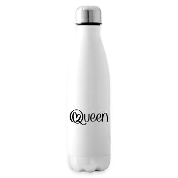 Queen avec cœur - Bouteille isotherme - blanc - Droite