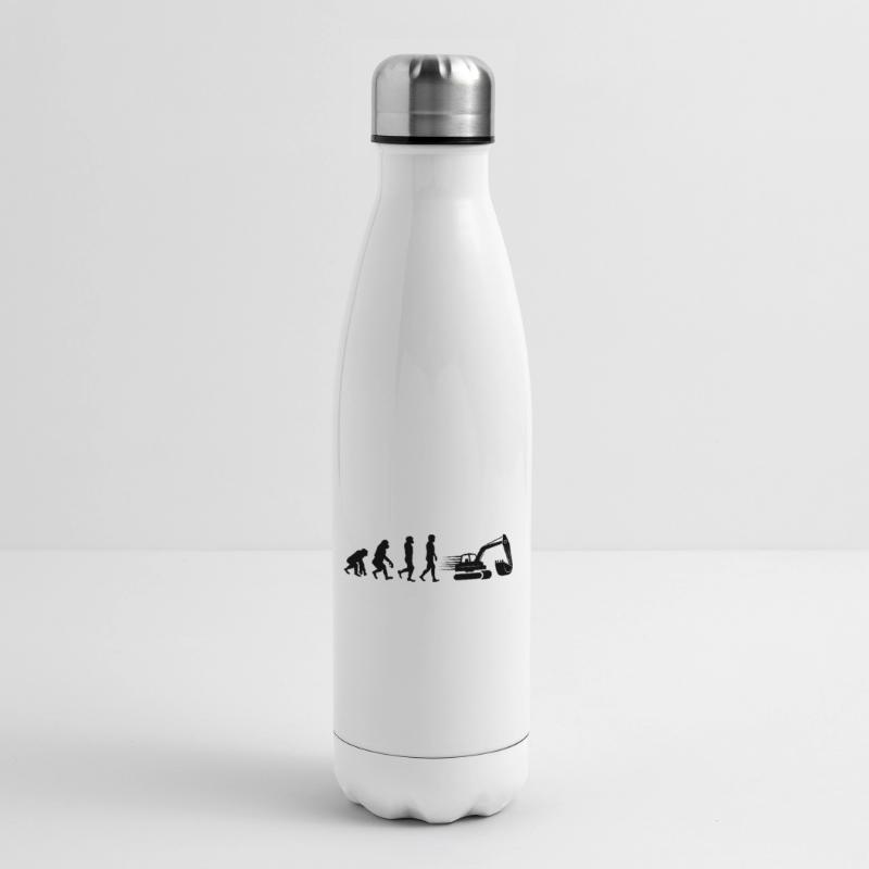Excavator Backhoe Operator Evolution Funny Insulated Water Bottle