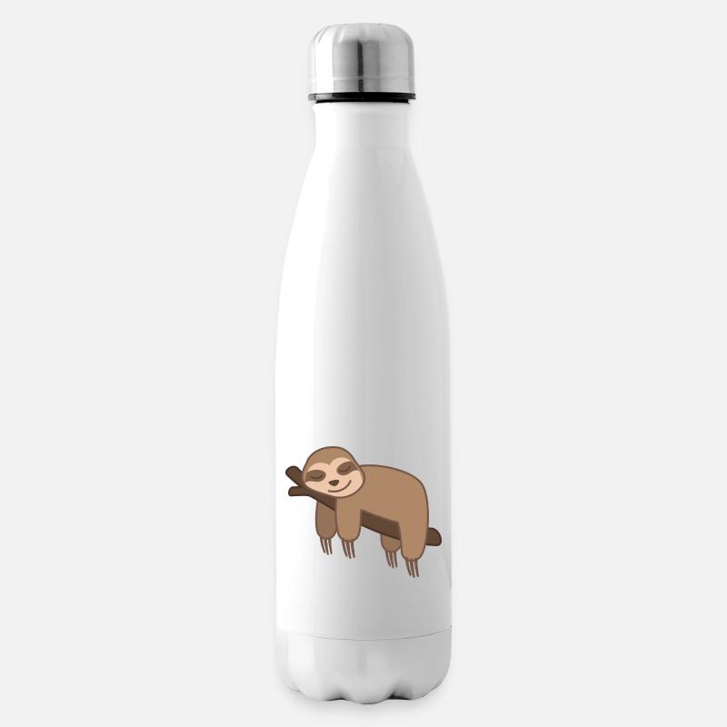 Faultier - Isolierflasche - Weiß