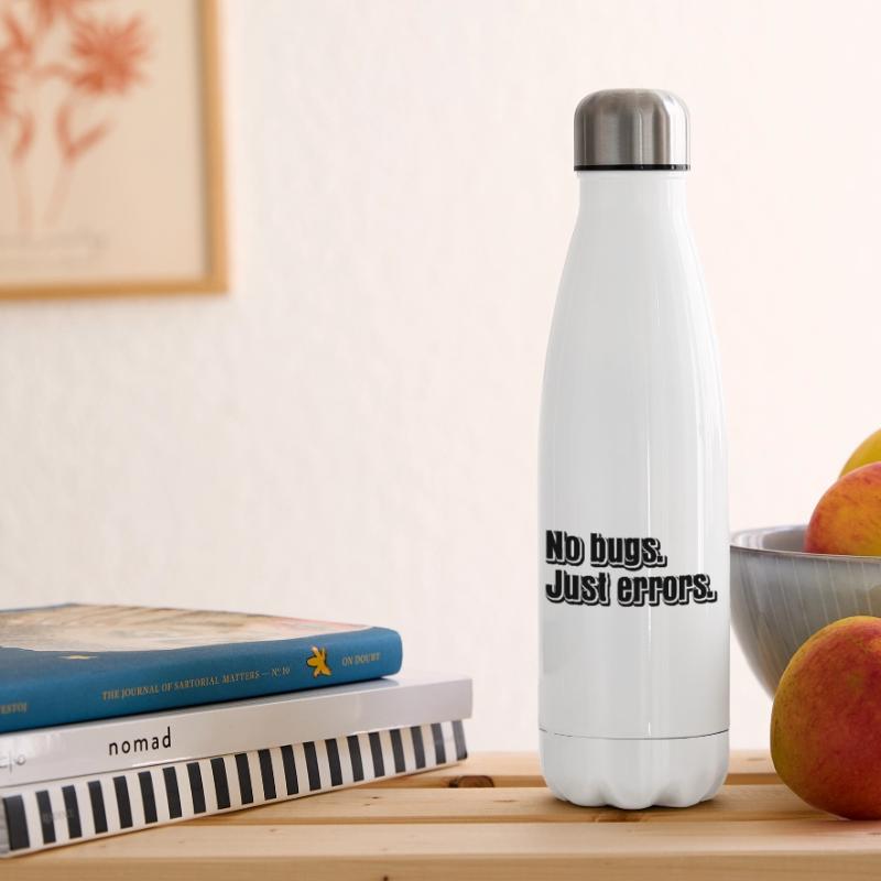 No Bugs Just Errors Coder Programmer Nerd Software Isolierflasche