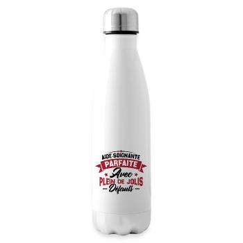 Aide soignante parfaite, Cadeau Aide soignante - Bouteille isotherme - blanc - Droite