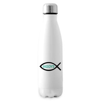 Jésus-Christ Poisson Christ Symbole du christianisme - Bouteille isotherme - blanc - Droite
