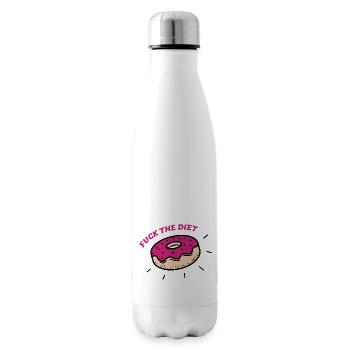 Fuck the diet - Insulated Water Bottle - white - Right
