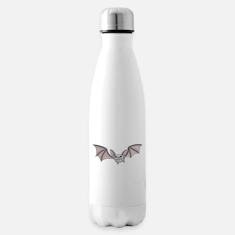 Fledermaus - Isolierflasche - Weiß
