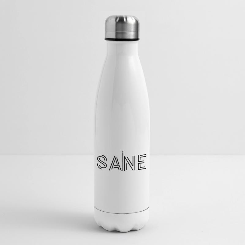 Conception de logo de texte « sain », texte imprimable, déclaration Bouteille isotherme