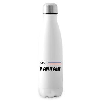 super parrain - t-shirt assorti - Bouteille isotherme - blanc - Droite