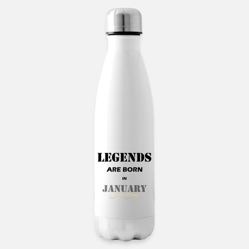 Janvier Legends Gift noir - Bouteille isotherme - blanc