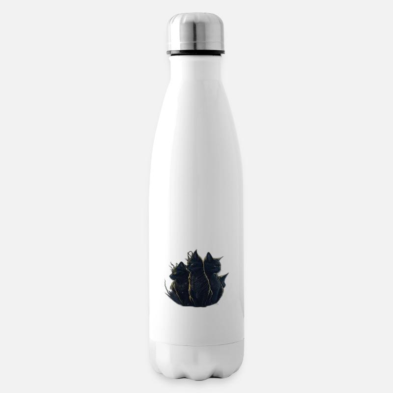 chat - Bouteille isotherme - blanc