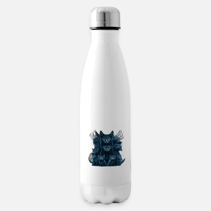 chat - Bouteille isotherme - blanc