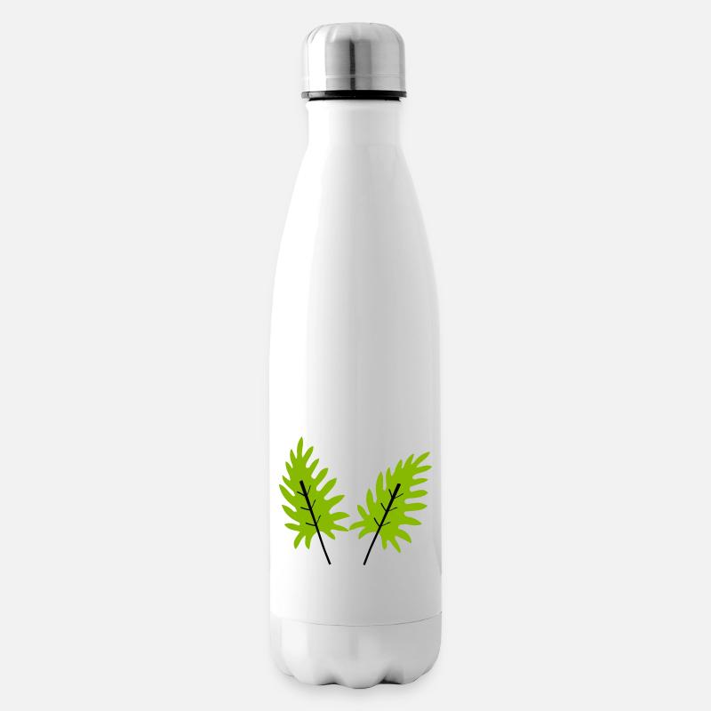 blätter - Isolierflasche - Weiß