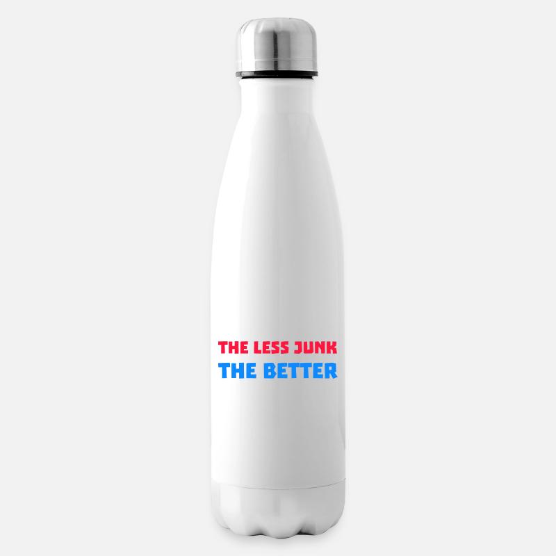 Moins il y a de déchets, mieux c’est - Bouteille isotherme - blanc