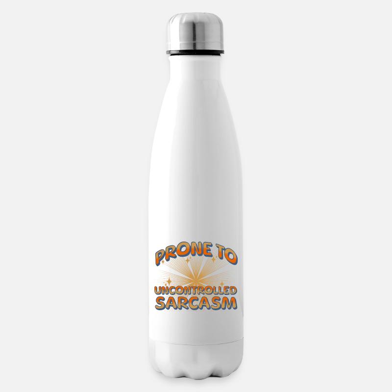 Prone to uncontrolled sarcasm - Insulated Water Bottle - white